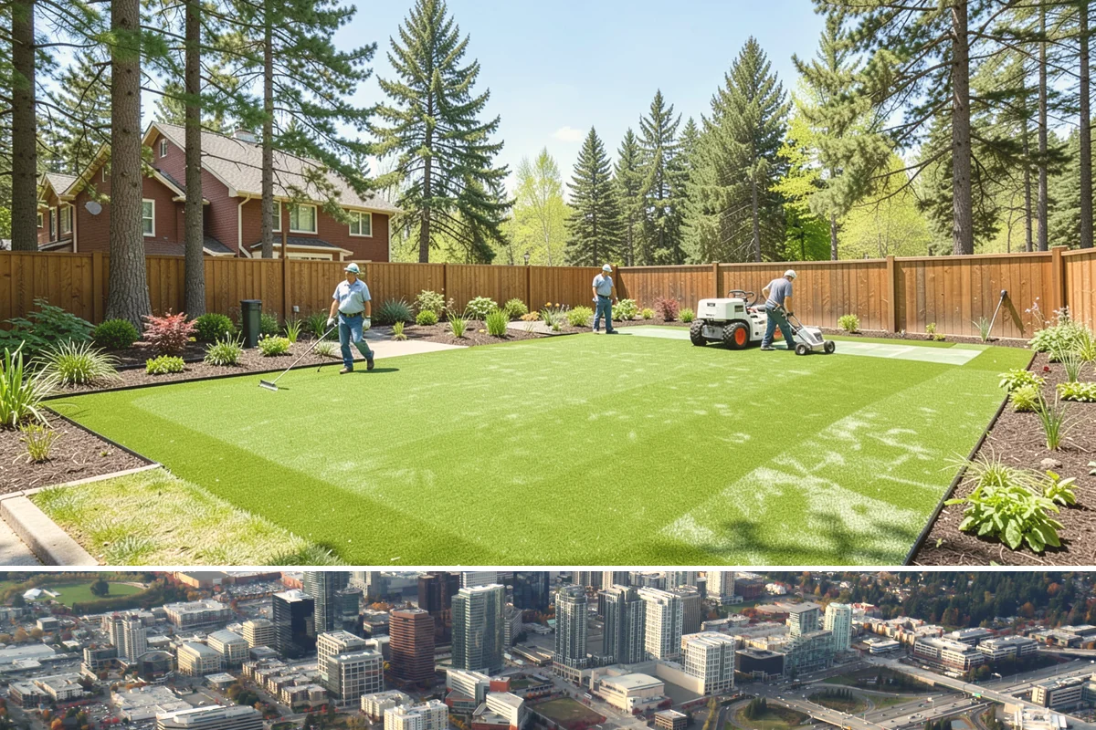Pea Gravel Installation in Bellevue, King County, WA - Pea gravel installs well year-round here, though drier late-spring through early-fall days make base compaction and grading far...