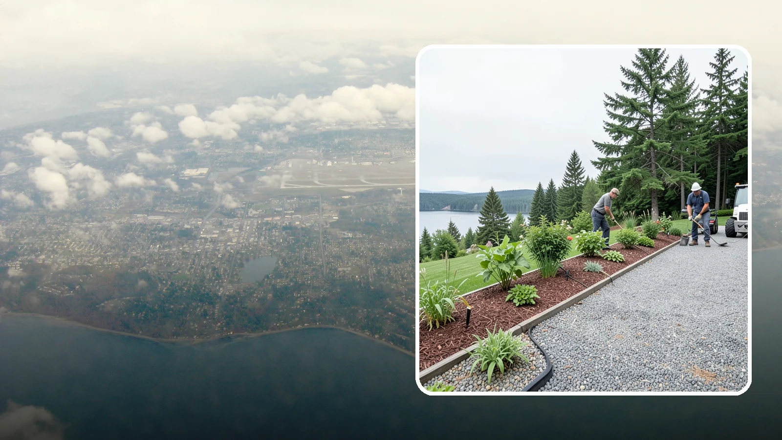 Pea Gravel Installation in Burien, King County, WA - Smooth, rounded 3/8-inch stone that gives Puget Sound pathways and patios a soft, walkable finish.