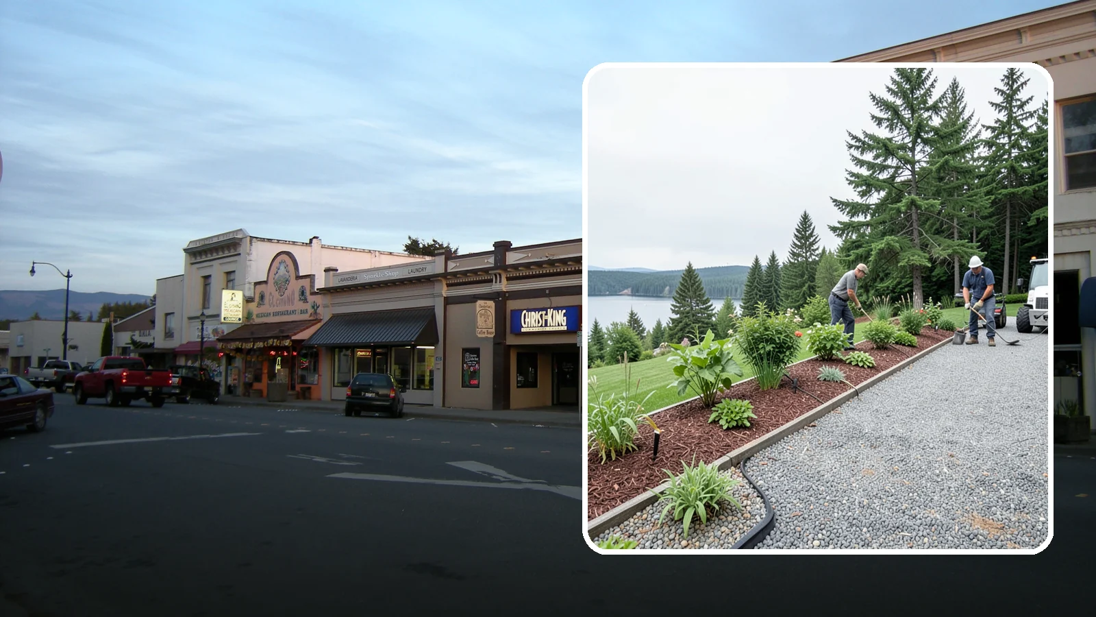 Pea Gravel Installation in Burlington, Skagit County, WA - Smooth, rounded 3/8-inch stone that gives Puget Sound pathways and patios a soft, walkable finish.