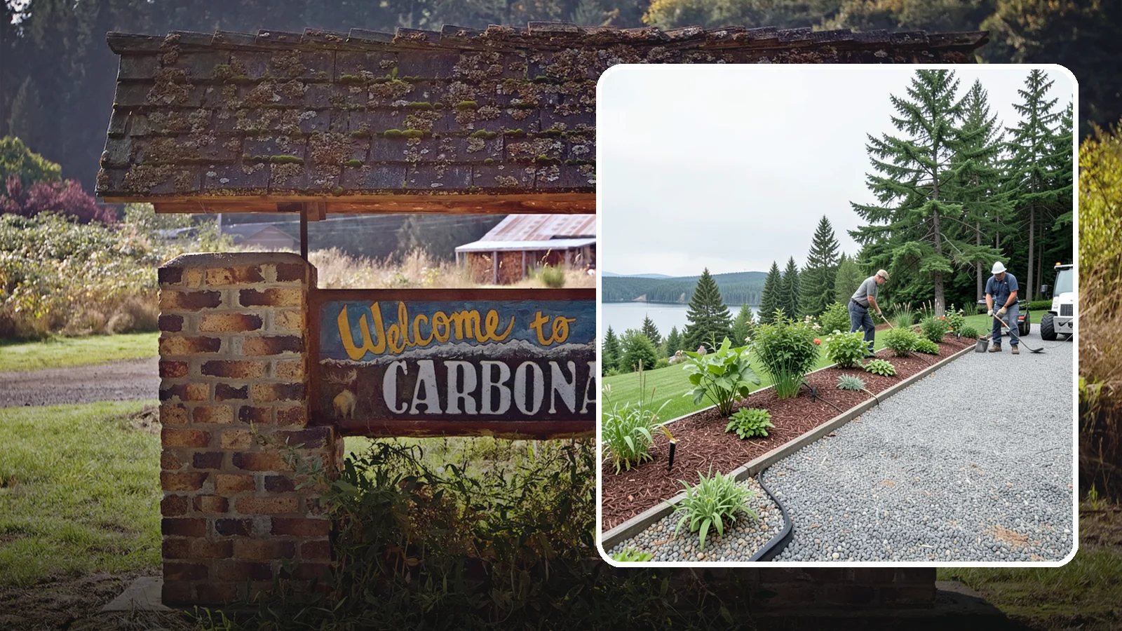 Pea Gravel Installation in Carbonado, Pierce County, WA - Smooth, rounded 3/8-inch stone that gives Puget Sound pathways and patios a soft, walkable finish.