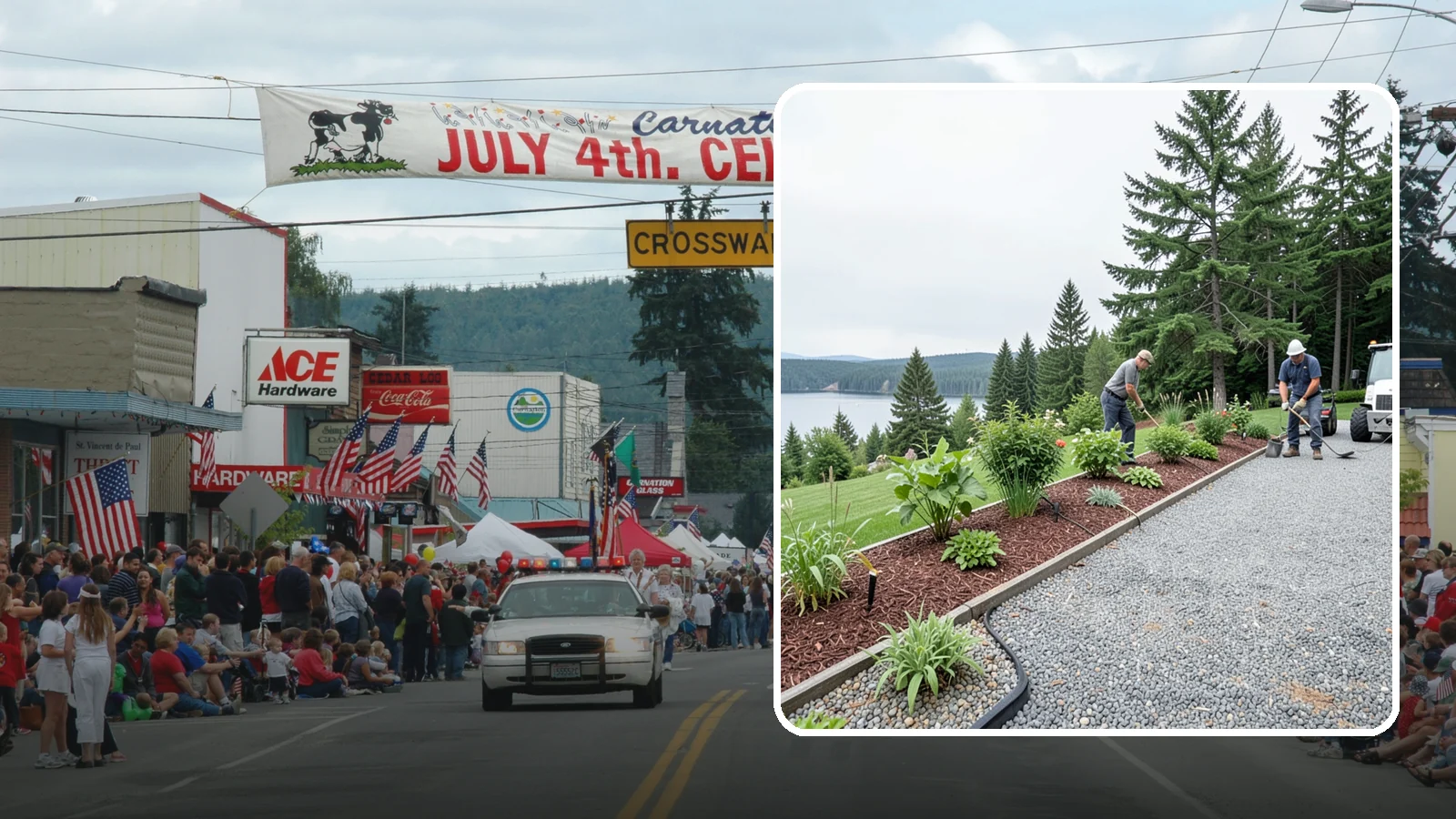 Pea Gravel Installation in Carnation, King County, WA - Smooth, rounded 3/8-inch stone that gives Puget Sound pathways and patios a soft, walkable finish.