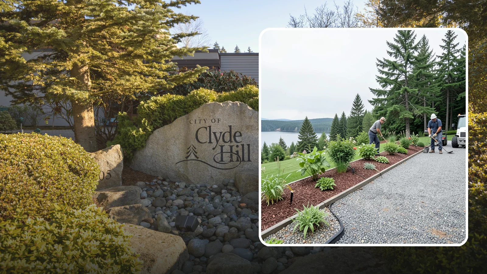 Pea Gravel Installation in Clyde Hill, King County, WA - Smooth, rounded 3/8-inch stone that gives Puget Sound pathways and patios a soft, walkable finish.