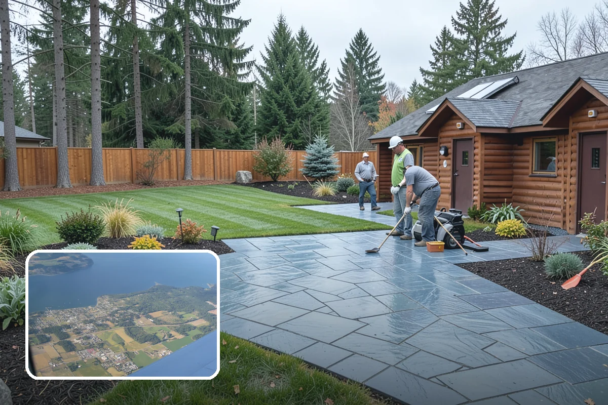 Pea Gravel Installation in Coupeville, Island County, WA - Comfortable, barefoot-friendly surface for patios and paths