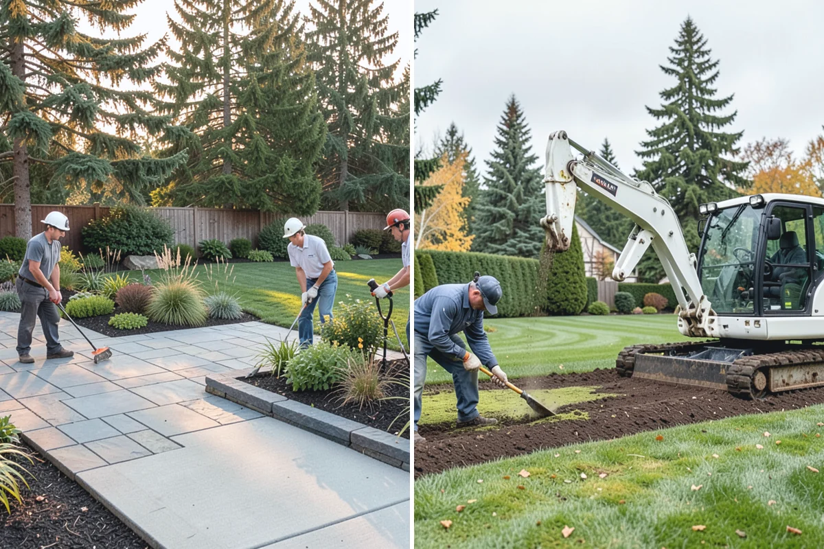 Pea Gravel Installation in Coupeville, Island County, WA - Grade and slope the area for positive drainage away from structures
