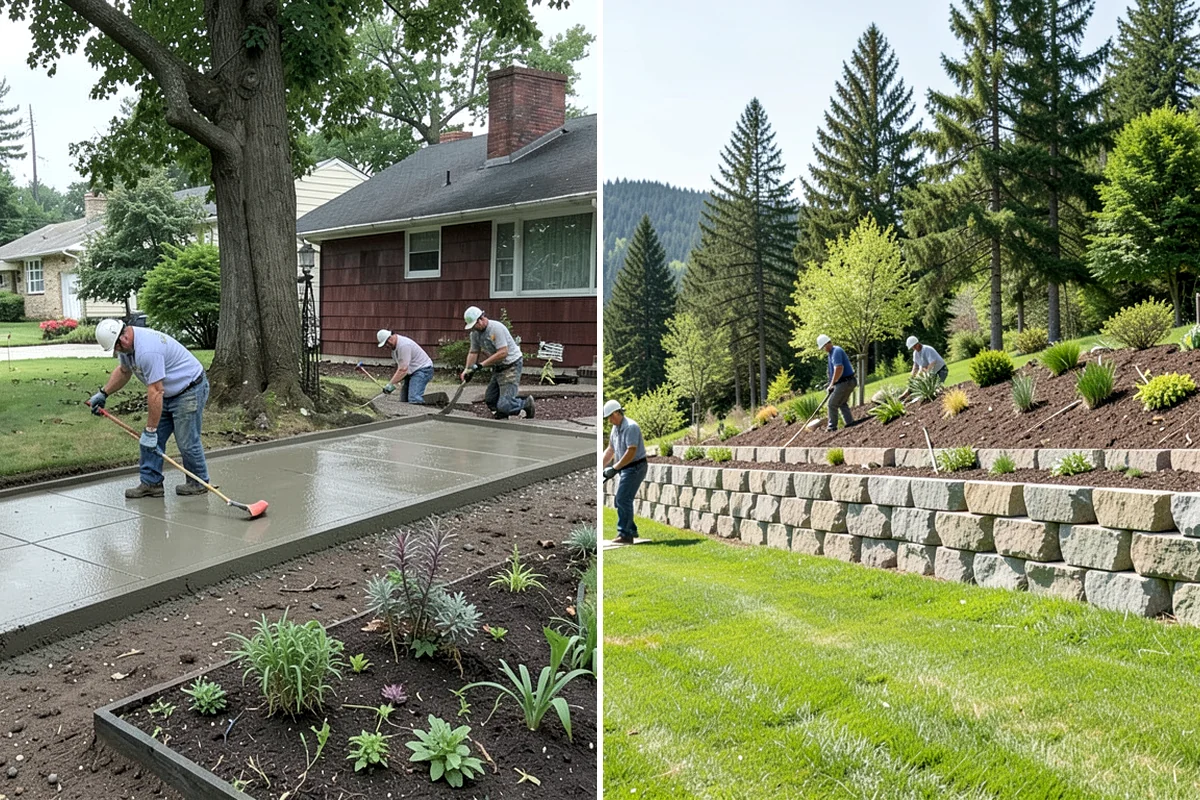 Pea Gravel Installation in DuPont, Pierce County, WA - Grade and slope the area for positive drainage away from structures
