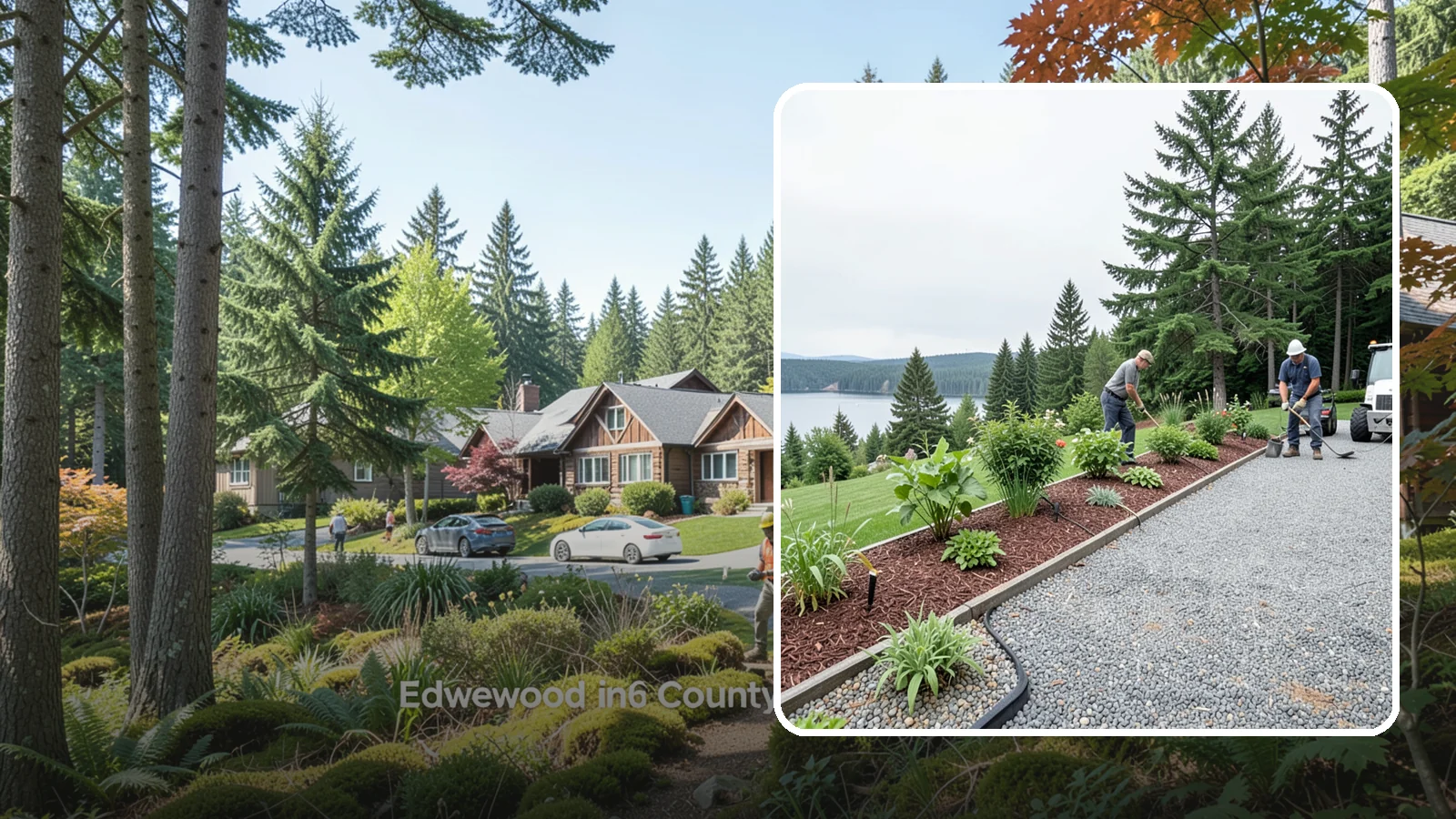 Pea Gravel Installation in Edgewood, Pierce County, WA - Smooth, rounded 3/8-inch stone that gives Puget Sound pathways and patios a soft, walkable finish.