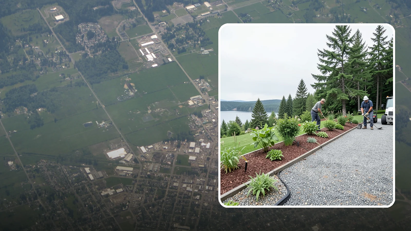 Pea Gravel Installation in Enumclaw, King County, WA - Smooth, rounded 3/8-inch stone that gives Puget Sound pathways and patios a soft, walkable finish.