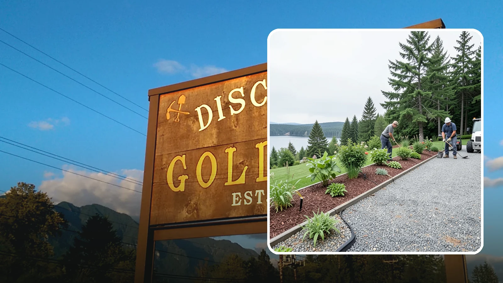 Pea Gravel Installation in Gold Bar, Snohomish County, WA - Smooth, rounded 3/8-inch stone that gives Puget Sound pathways and patios a soft, walkable finish.