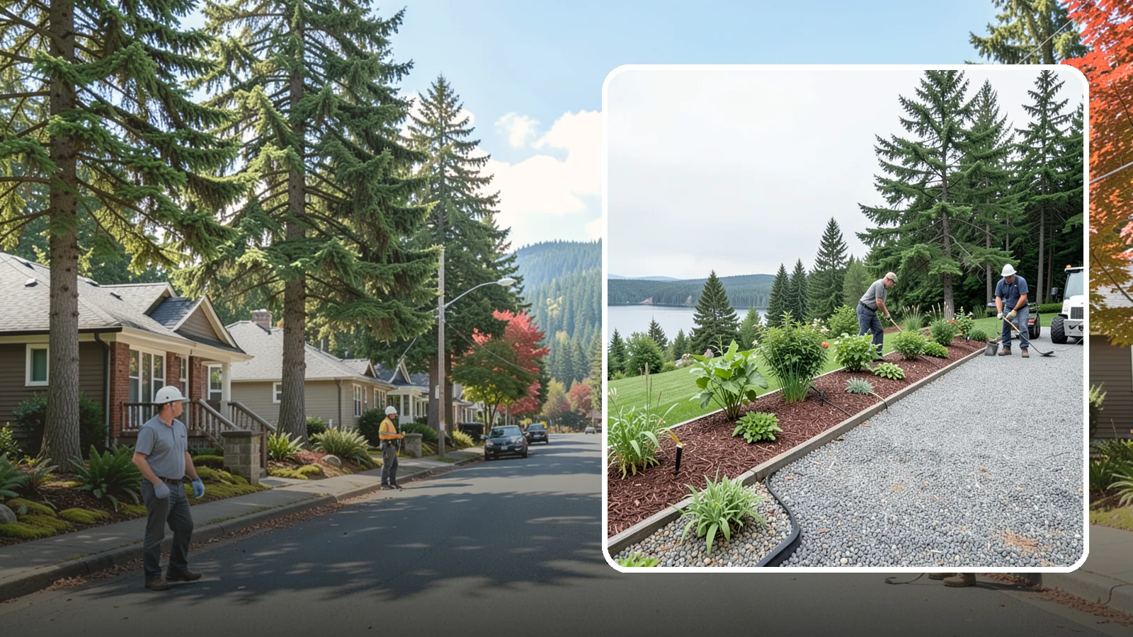 Pea Gravel Installation in Hunts Point, King County, WA - Smooth, rounded 3/8-inch stone that gives Puget Sound pathways and patios a soft, walkable finish.