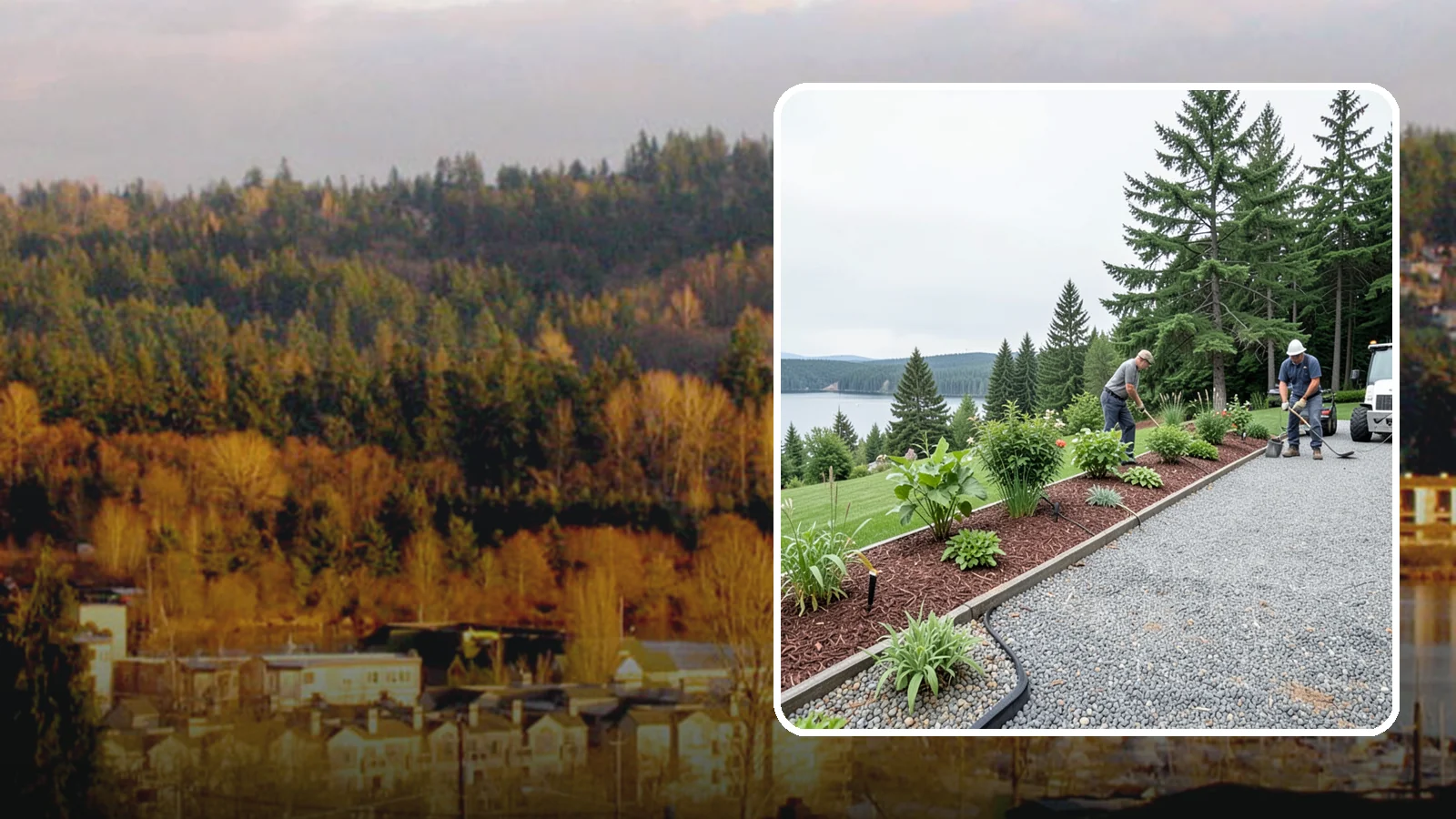 Pea Gravel Installation in Kenmore, King County, WA - Smooth, rounded 3/8-inch stone that gives Puget Sound pathways and patios a soft, walkable finish.
