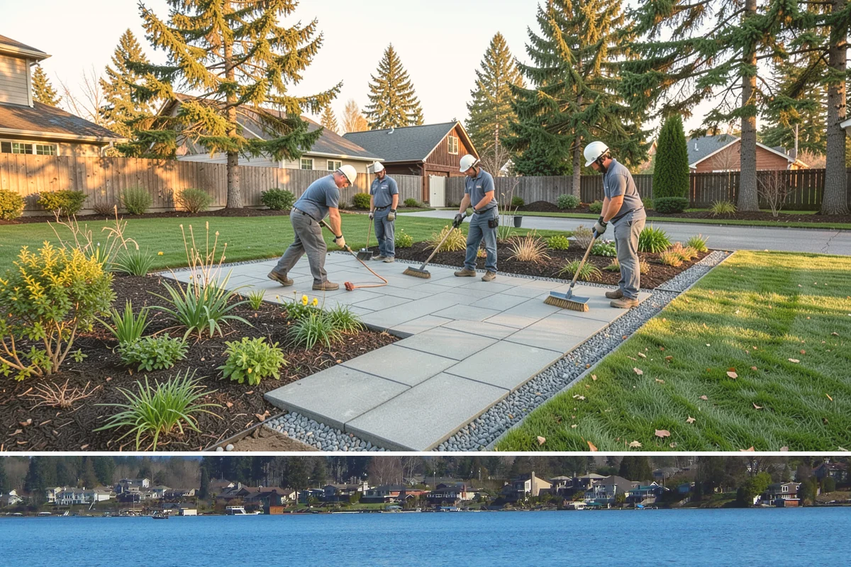 Pea Gravel Installation in Lake Stevens, Snohomish County, WA - Pea gravel installs well year-round here, though drier late-spring through early-fall days make base compaction and grading far...