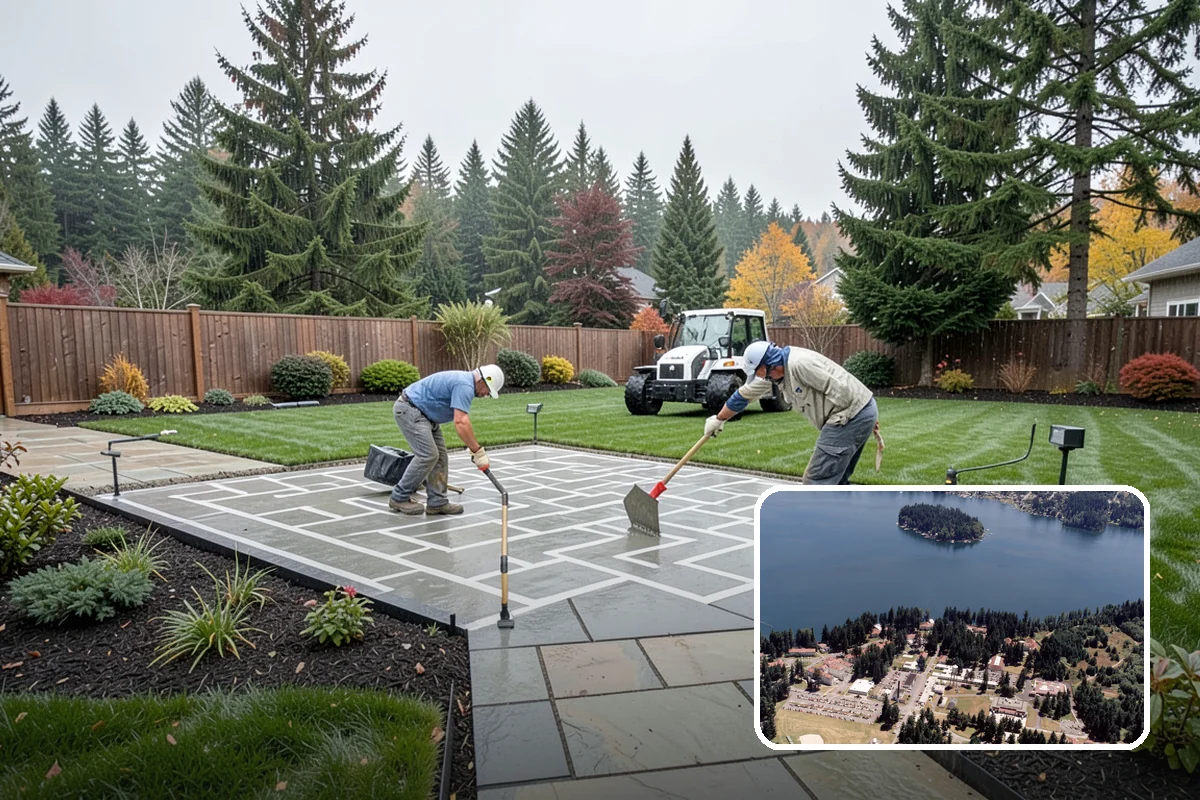 Pea Gravel Installation in Lakewood, Pierce County, WA - Comfortable, barefoot-friendly surface for patios and paths