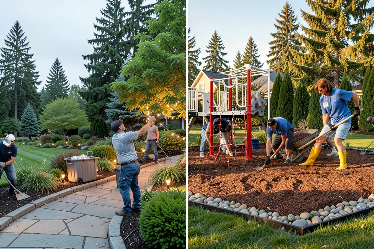 Pea Gravel Installation in Lakewood, Pierce County, WA - Grade and slope the area for positive drainage away from structures