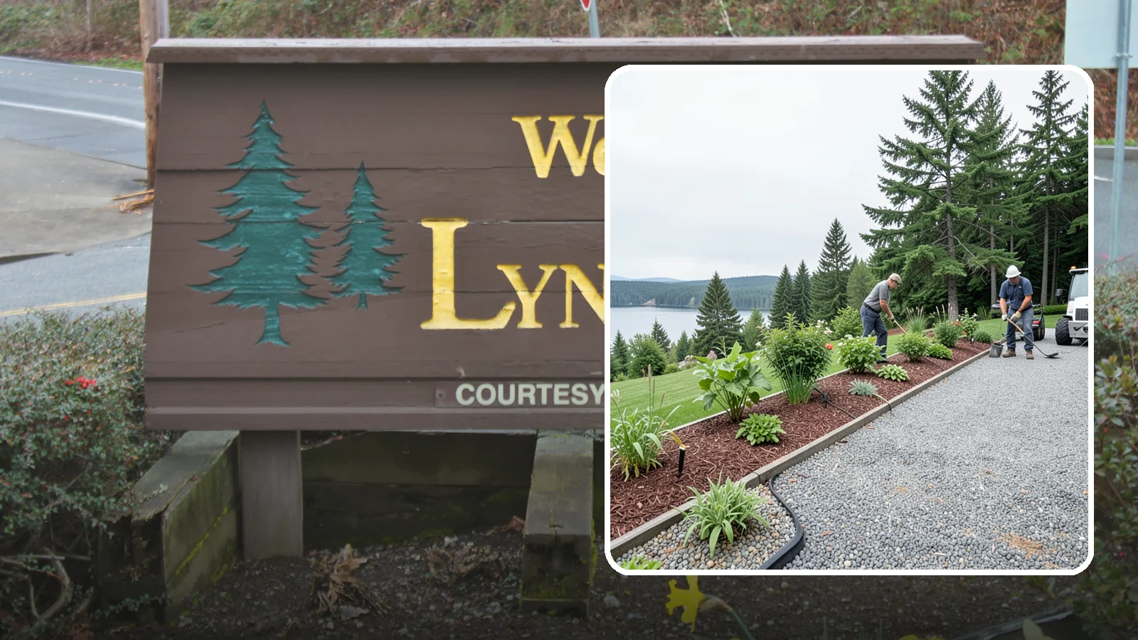 Pea Gravel Installation in Lynnwood, Snohomish County, WA - Smooth, rounded 3/8-inch stone that gives Puget Sound pathways and patios a soft, walkable finish.
