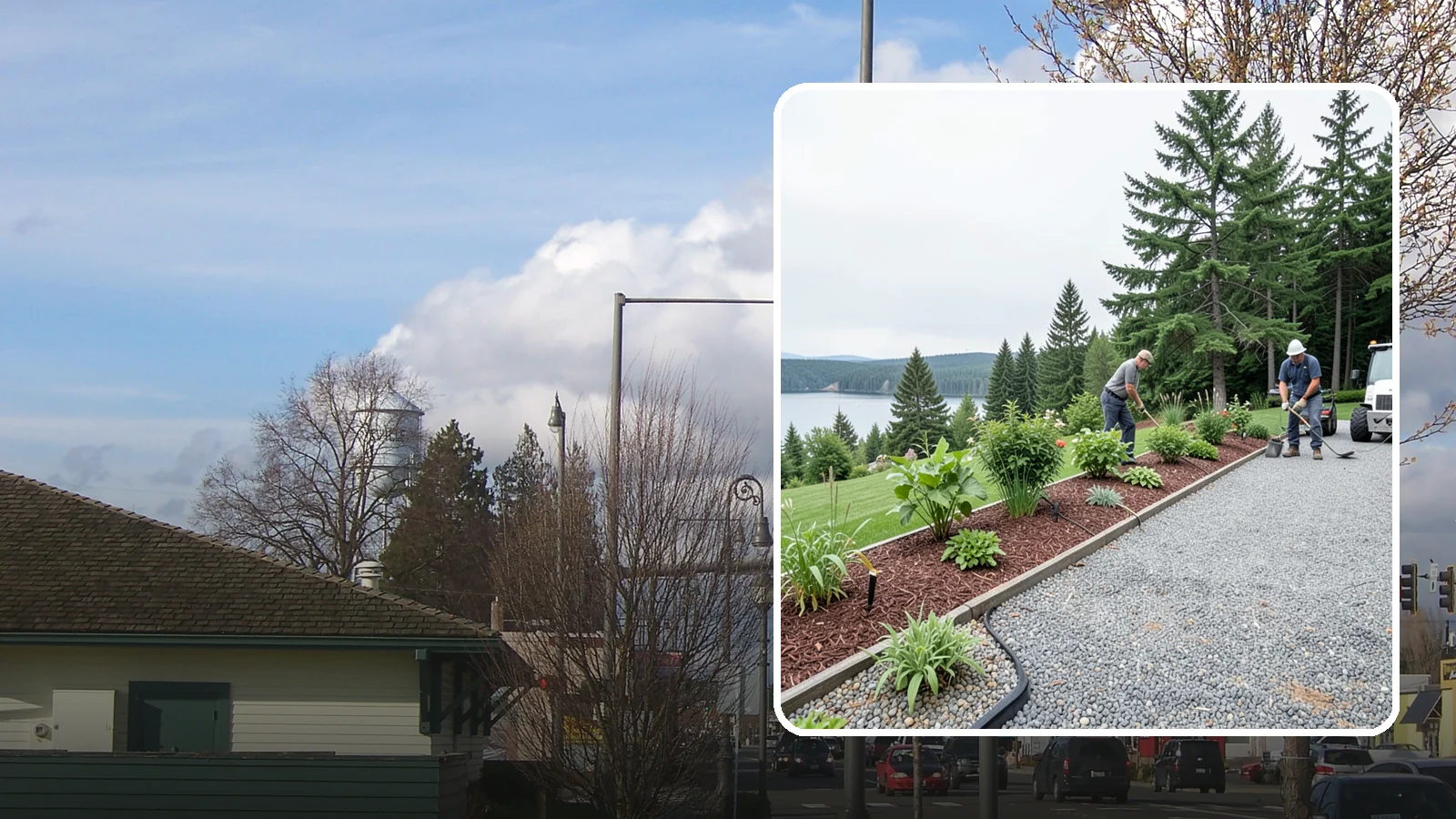 Pea Gravel Installation in Marysville, Snohomish County, WA - Smooth, rounded 3/8-inch stone that gives Puget Sound pathways and patios a soft, walkable finish.