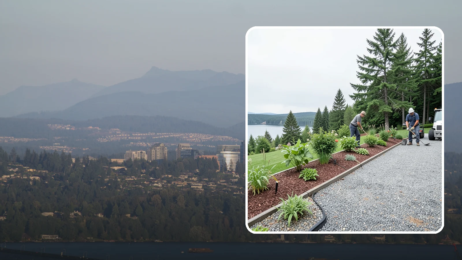 Pea Gravel Installation in Medina, King County, WA - Smooth, rounded 3/8-inch stone that gives Puget Sound pathways and patios a soft, walkable finish.