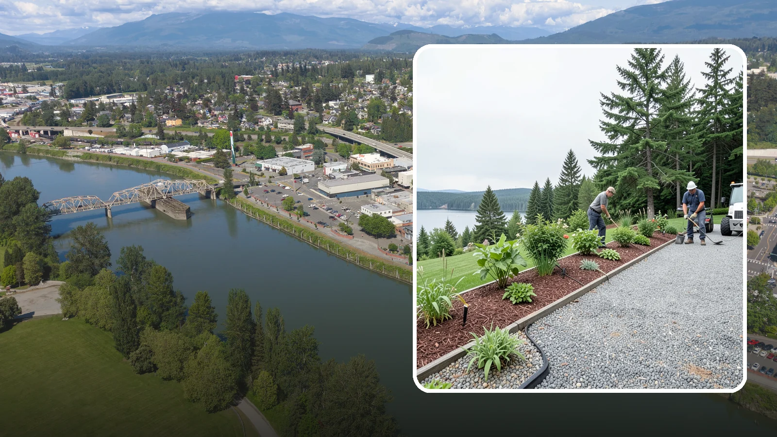 Pea Gravel Installation in Mount Vernon, Skagit County, WA - Smooth, rounded 3/8-inch stone that gives Puget Sound pathways and patios a soft, walkable finish.