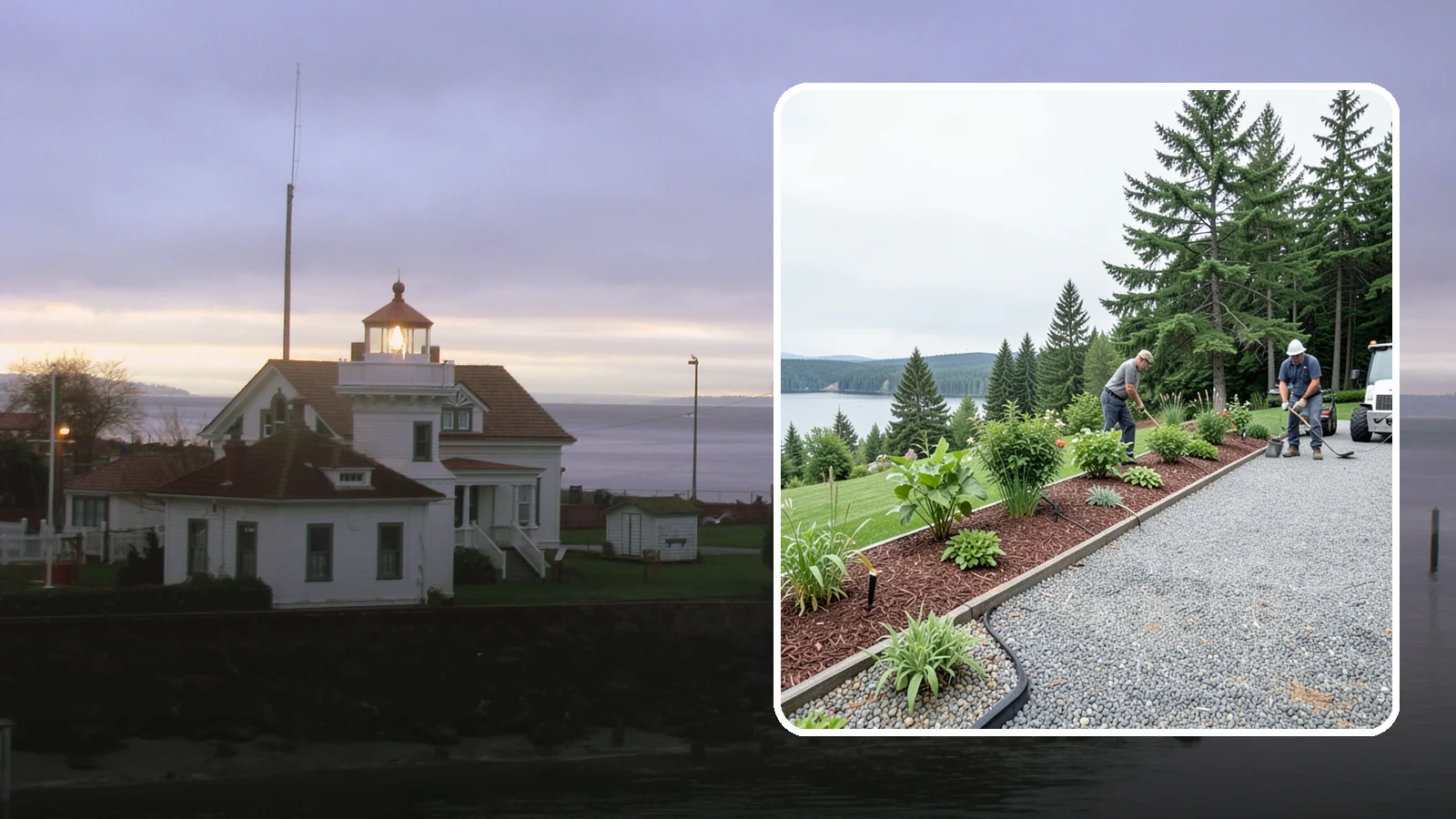 Pea Gravel Installation in Mukilteo, Snohomish County, WA - Smooth, rounded 3/8-inch stone that gives Puget Sound pathways and patios a soft, walkable finish.