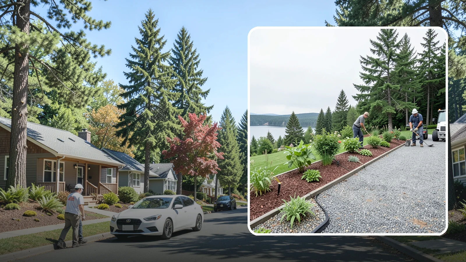 Pea Gravel Installation in Orting, Pierce County, WA - Smooth, rounded 3/8-inch stone that gives Puget Sound pathways and patios a soft, walkable finish.