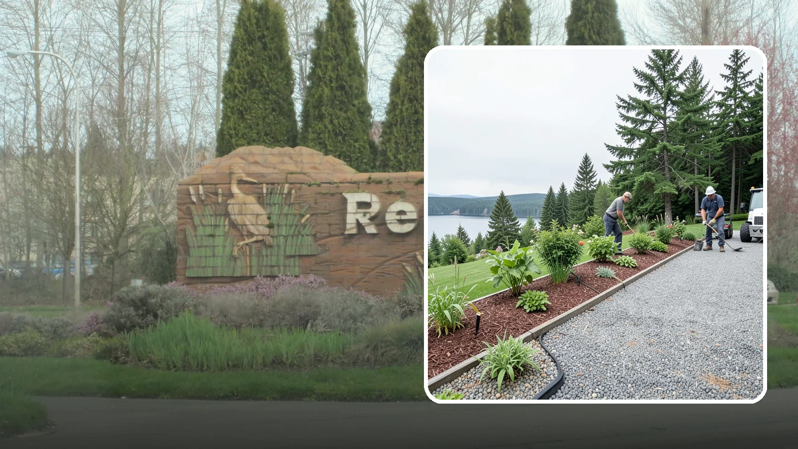 Pea Gravel Installation in Renton, King County, WA - Smooth, rounded 3/8-inch stone that gives Puget Sound pathways and patios a soft, walkable finish.