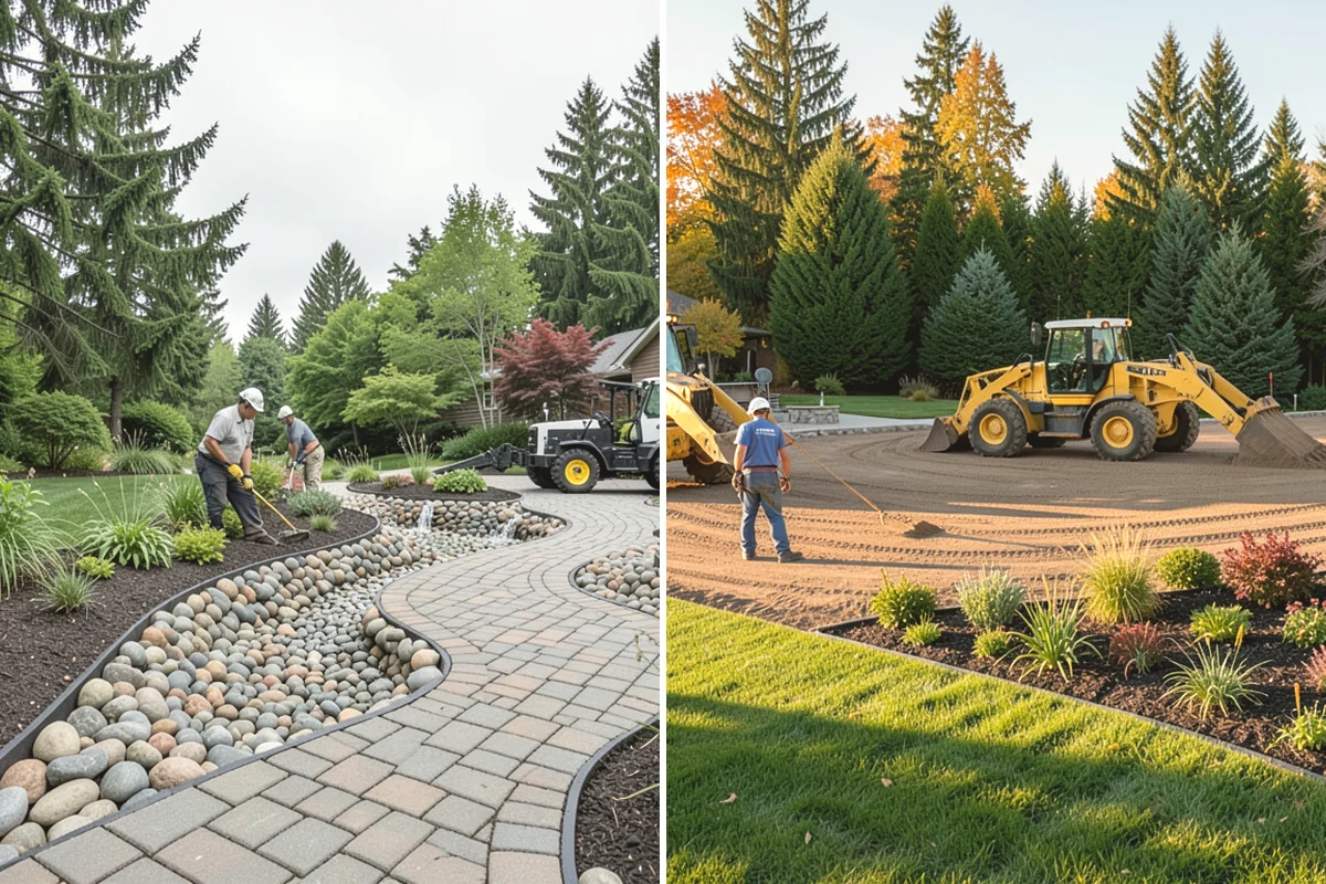 Pea Gravel Installation in Ruston, Pierce County, WA - Grade and slope the area for positive drainage away from structures
