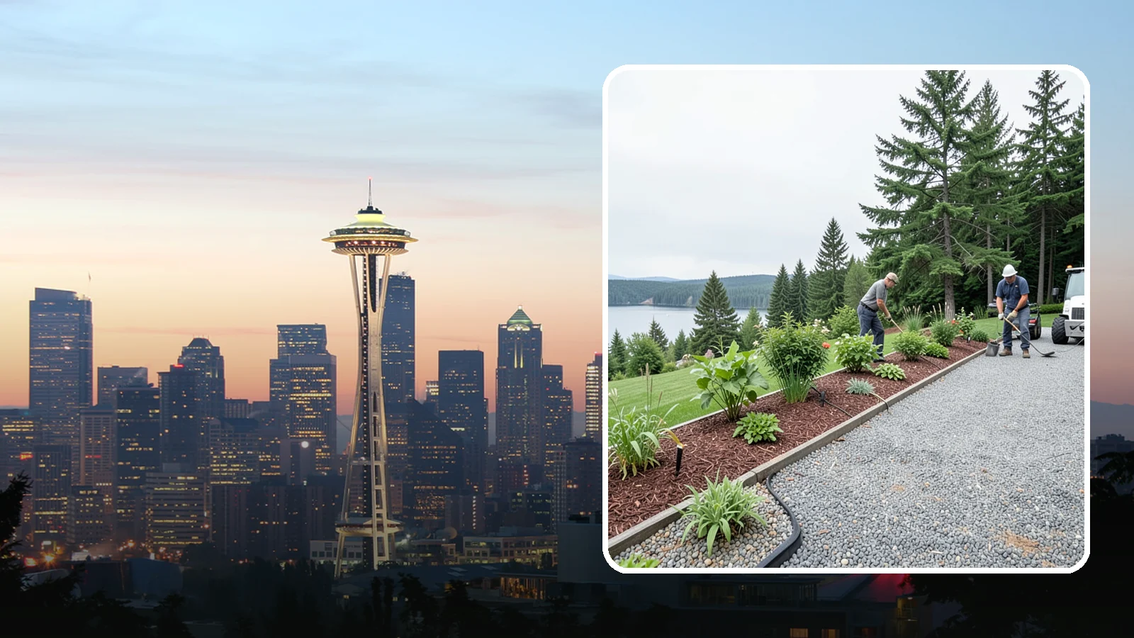 Pea Gravel Installation in Seattle, King County, WA - Smooth, rounded 3/8-inch stone that gives Puget Sound pathways and patios a soft, walkable finish.
