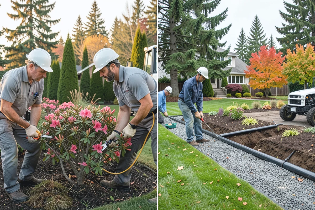 Pea Gravel Installation in South Prairie, Pierce County, WA - Grade and slope the area for positive drainage away from structures