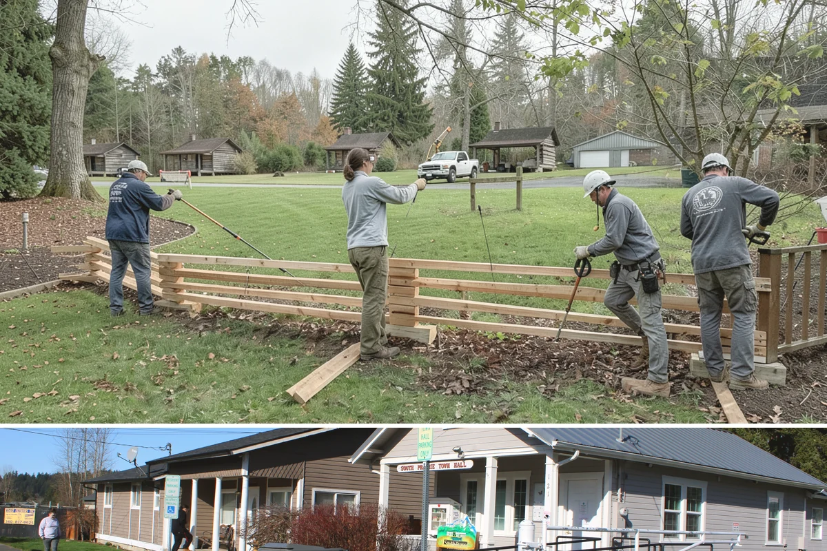 Pea Gravel Installation in South Prairie, Pierce County, WA - Pea gravel installs well year-round here, though drier late-spring through early-fall days make base compaction and grading far...