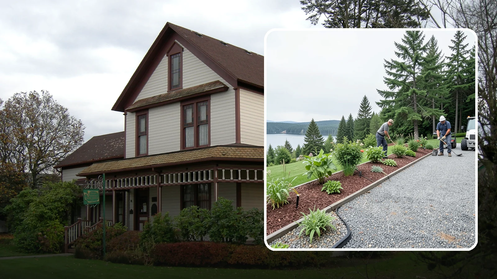 Pea Gravel Installation in Sumner, Pierce County, WA - Smooth, rounded 3/8-inch stone that gives Puget Sound pathways and patios a soft, walkable finish.