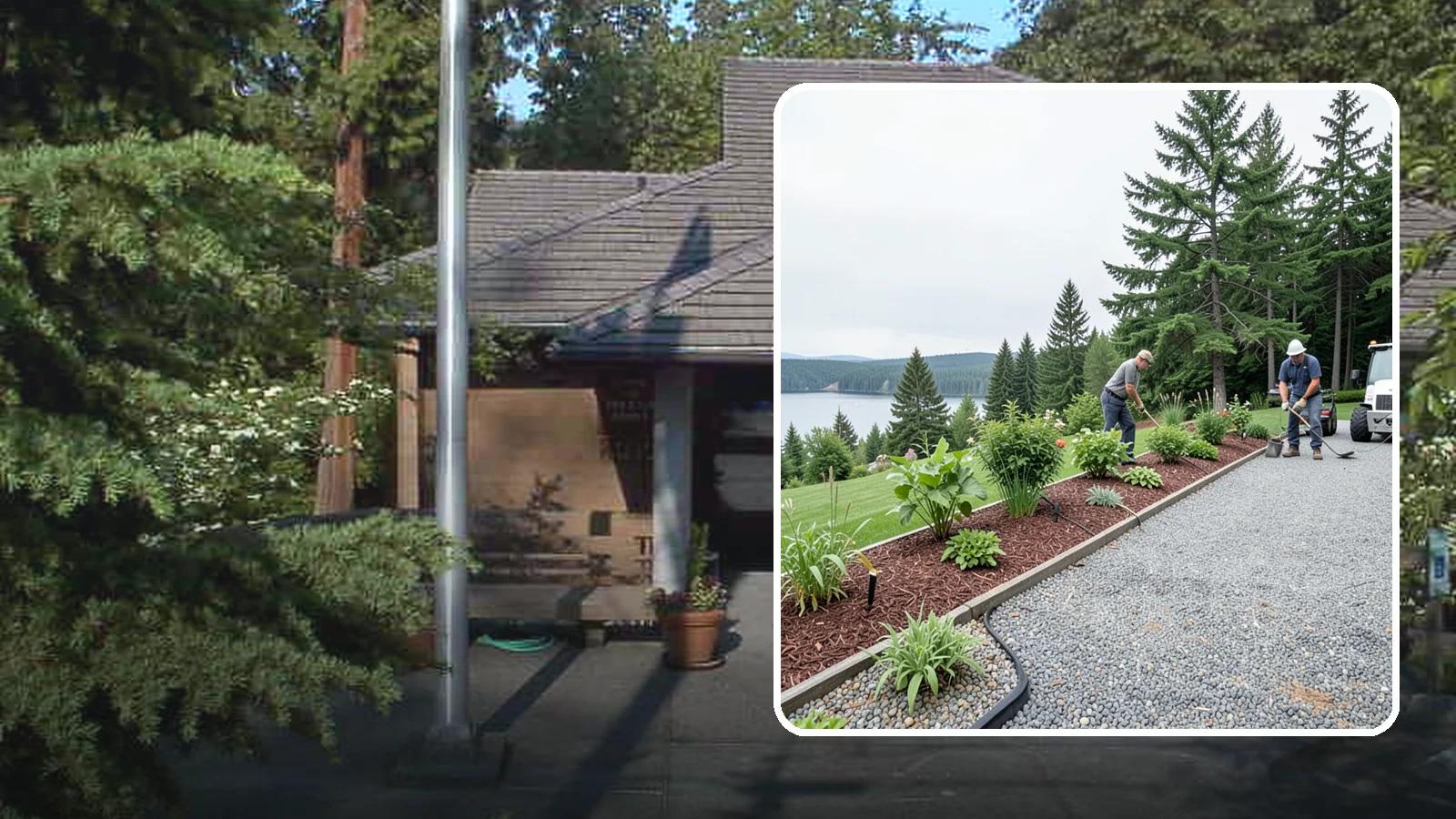 Pea Gravel Installation in Yarrow Point, King County, WA - Smooth, rounded 3/8-inch stone that gives Puget Sound pathways and patios a soft, walkable finish.