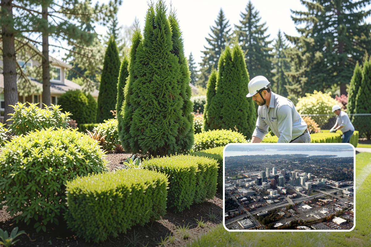 Pear Tree Pruning in Bellevue, King County, WA - Opens congested, upright growth