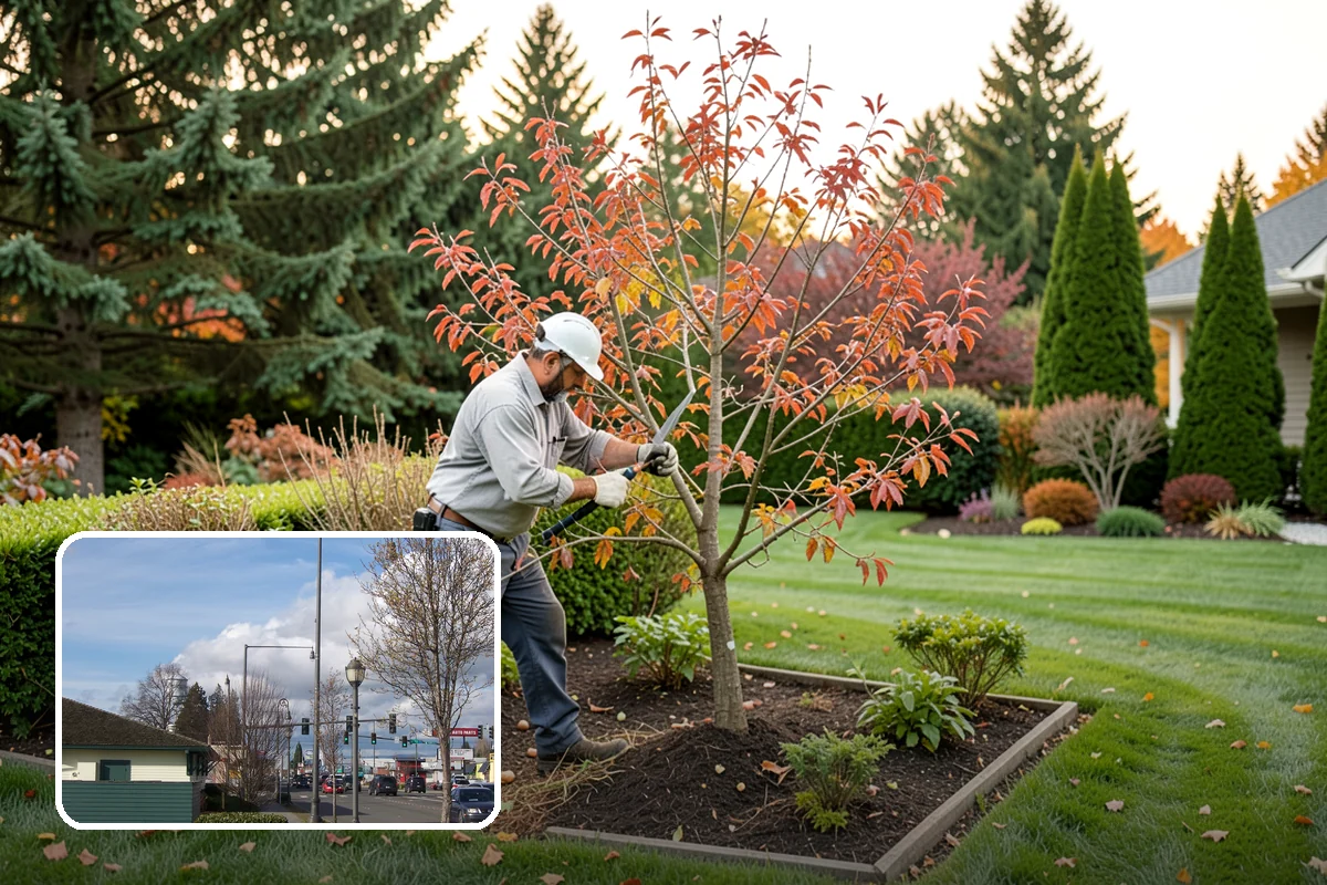 Pear Tree Pruning in Marysville, Snohomish County, WA - Opens congested, upright growth