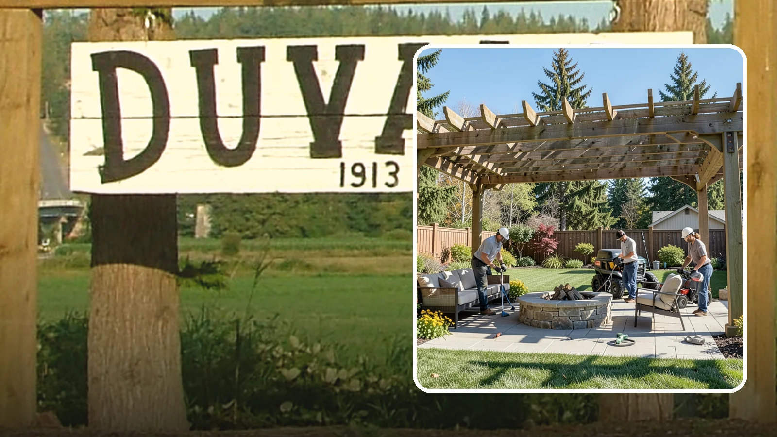 Pergola Installation in Duvall, King County, WA - Custom pergolas that define patios, provide partial shade, and add architectural beauty overhead.