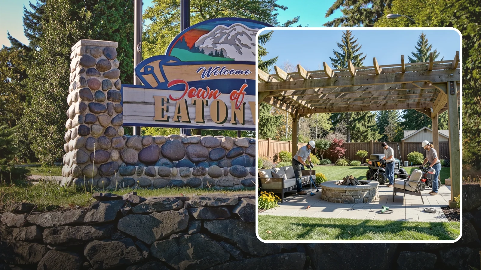 Pergola Installation in Eatonville, Pierce County, WA - Custom pergolas that define patios, provide partial shade, and add architectural beauty overhead.