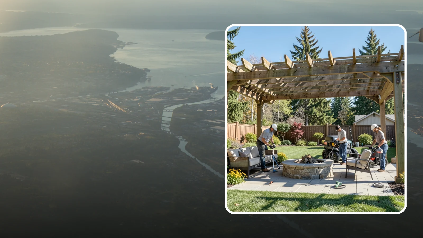 Pergola Installation in Fife, Pierce County, WA - Custom pergolas that define patios, provide partial shade, and add architectural beauty overhead.