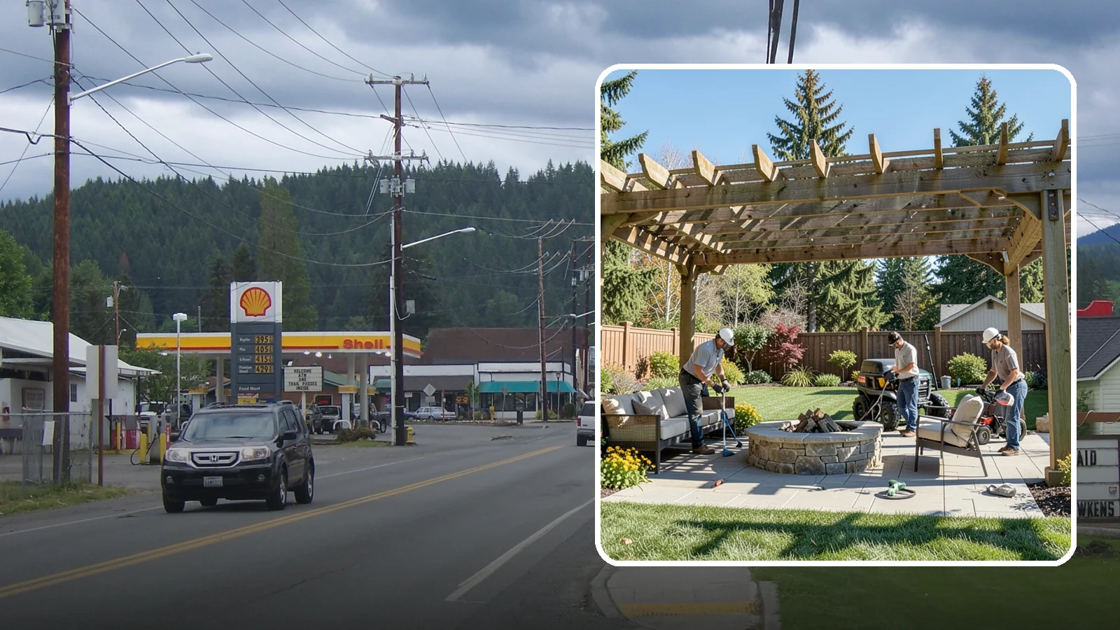 Pergola Installation in Granite Falls, Snohomish County, WA - Custom pergolas that define patios, provide partial shade, and add architectural beauty overhead.