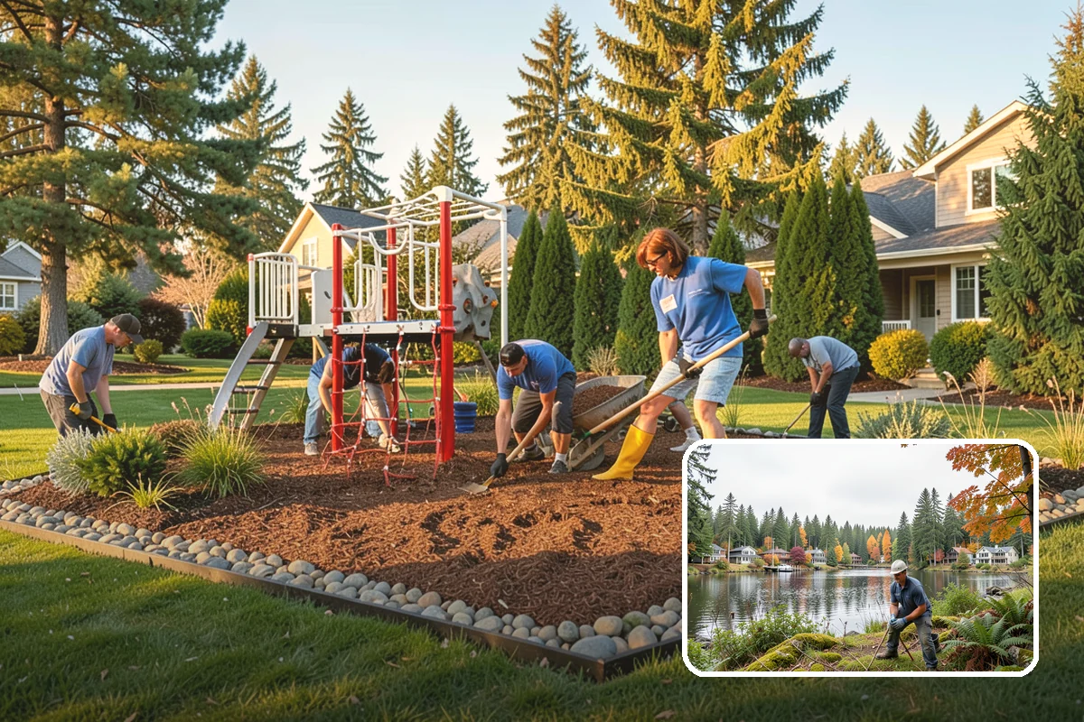 Pergola Installation in La Conner, Skagit County, WA - Defines the outdoor space