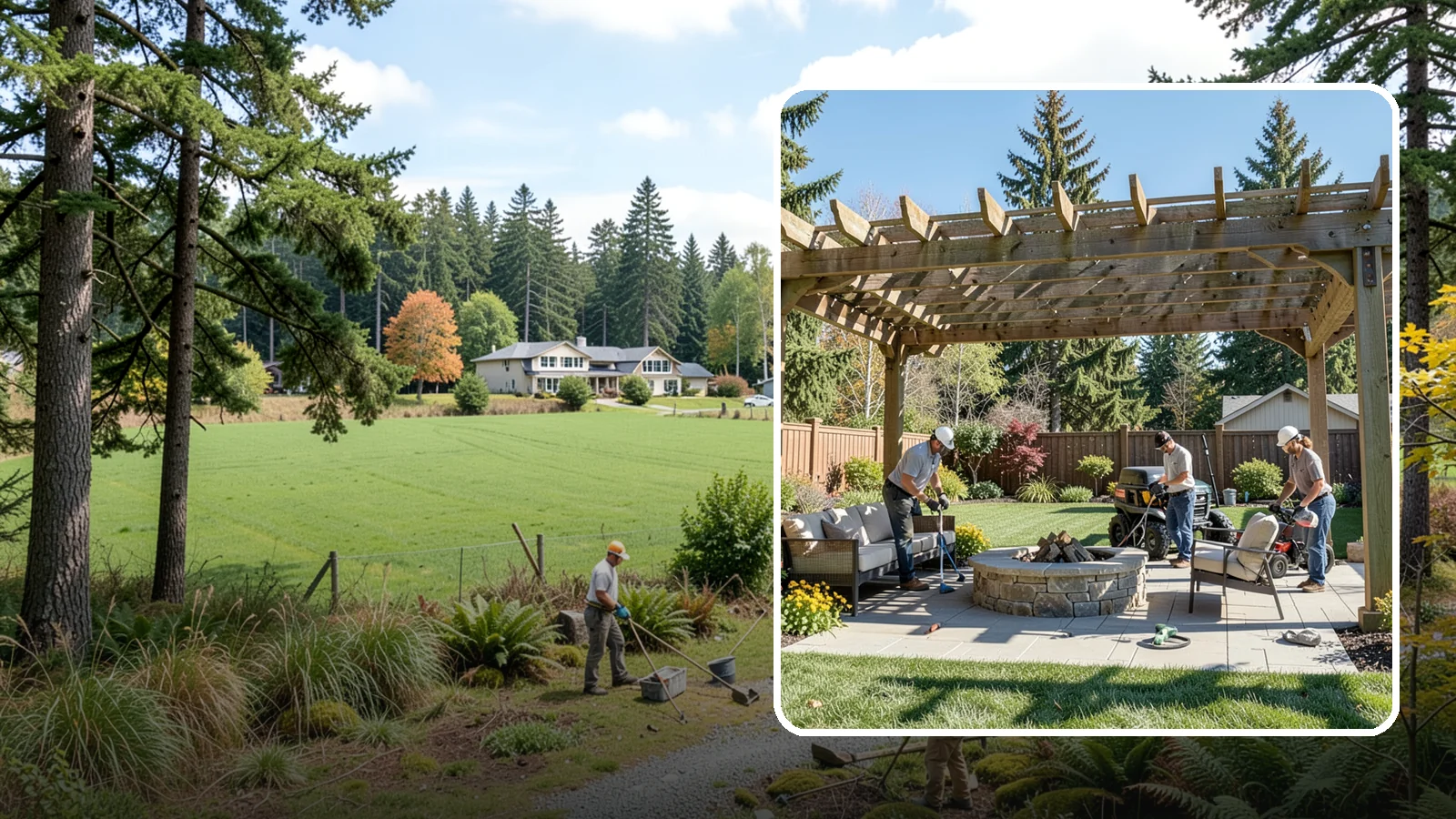 Pergola Installation in Lyman, Skagit County, WA - Custom pergolas that define patios, provide partial shade, and add architectural beauty overhead.