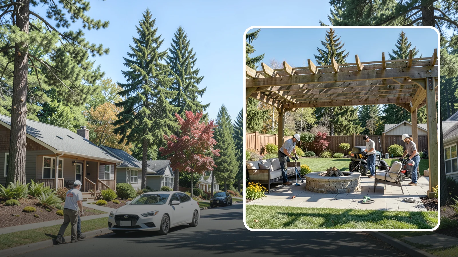 Pergola Installation in Orting, Pierce County, WA - Custom pergolas that define patios, provide partial shade, and add architectural beauty overhead.