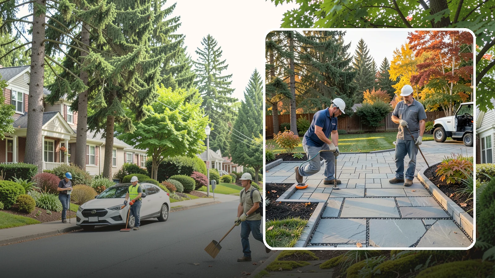 Permeable Paver Installation in Beaux Arts Village, King County, WA - Permeable pavers with open-graded joints that let stormwater infiltrate on site, meeting Puget Sound drainage codes while...