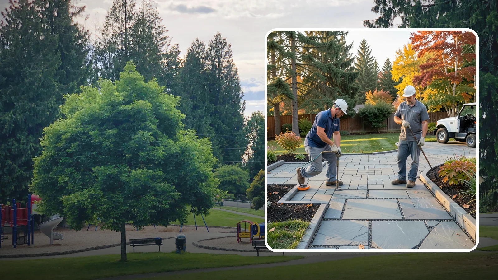 Permeable Paver Installation in Bonney Lake, Pierce County, WA - Permeable pavers with open-graded joints that let stormwater infiltrate on site, meeting Puget Sound drainage codes while...