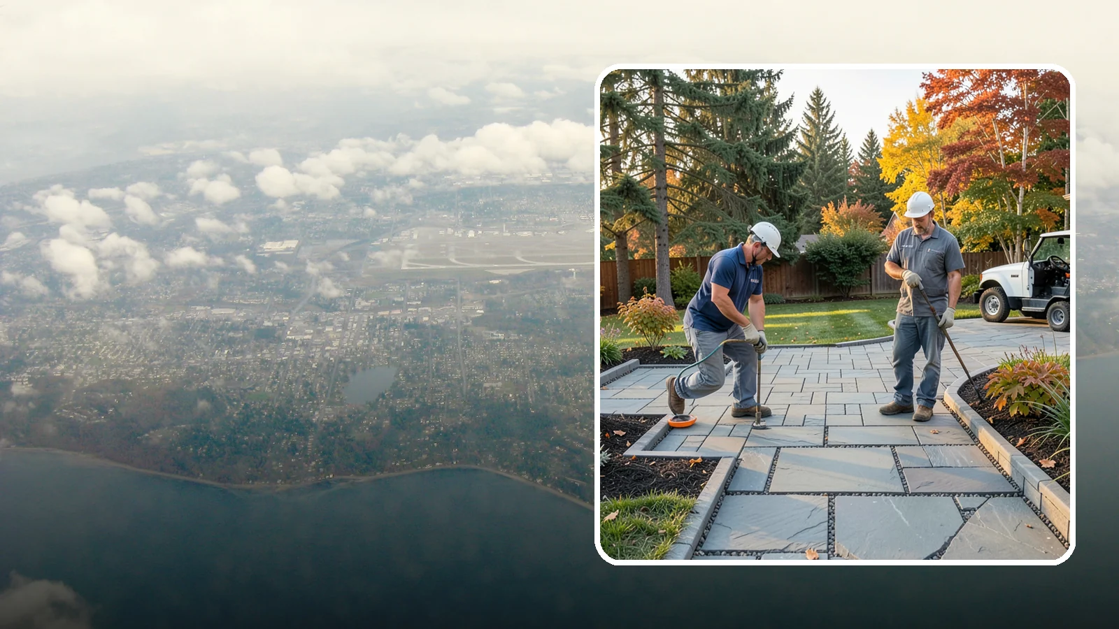 Permeable Paver Installation in Burien, King County, WA - Permeable pavers with open-graded joints that let stormwater infiltrate on site, meeting Puget Sound drainage codes while...