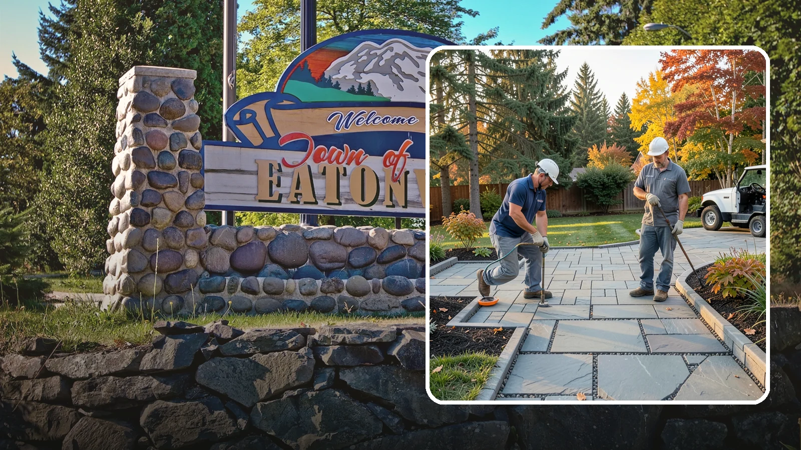 Permeable Paver Installation in Eatonville, Pierce County, WA - Permeable pavers with open-graded joints that let stormwater infiltrate on site, meeting Puget Sound drainage codes while...