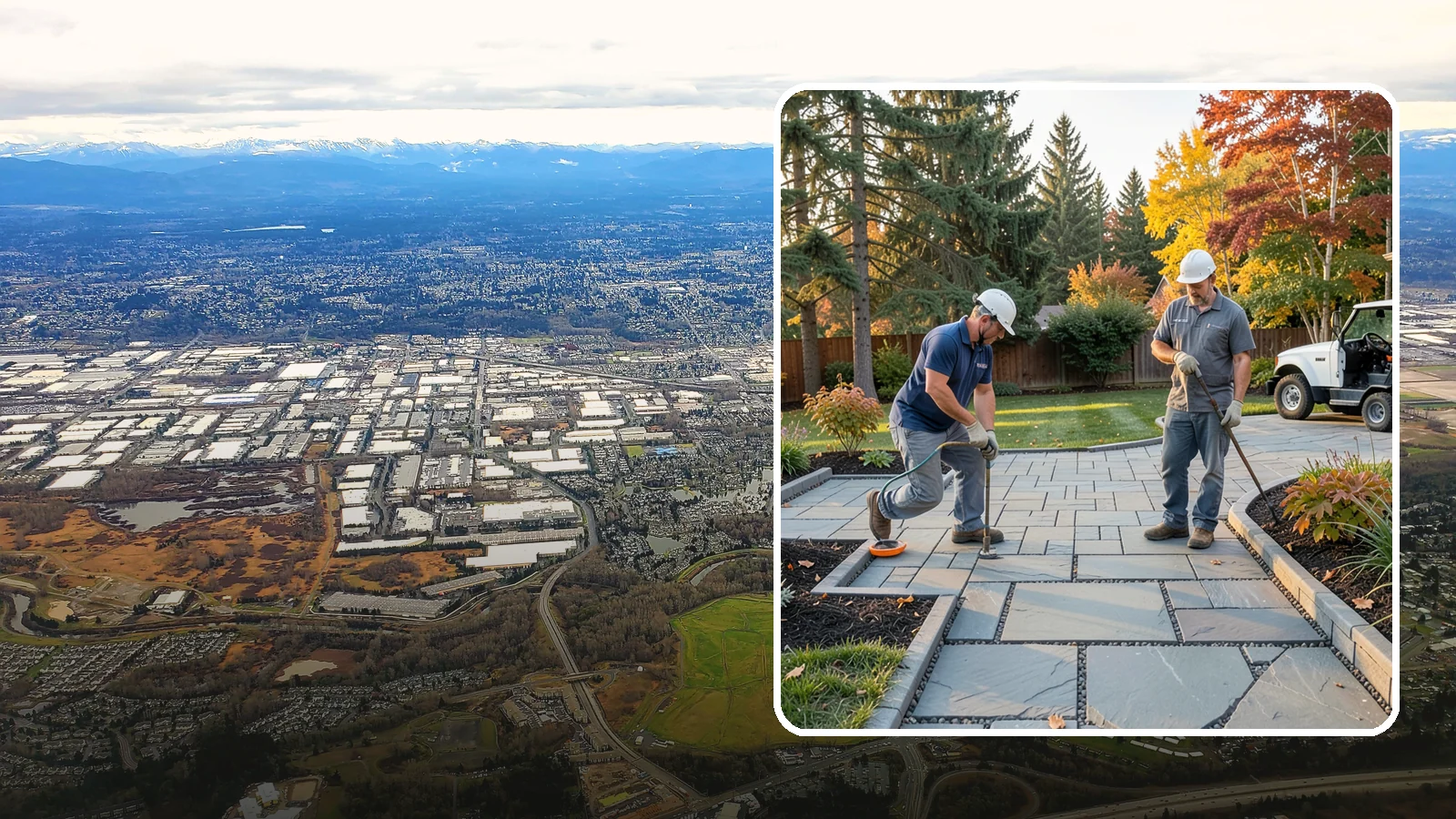 Permeable Paver Installation in Kent, King County, WA - Permeable pavers with open-graded joints that let stormwater infiltrate on site, meeting Puget Sound drainage codes while...