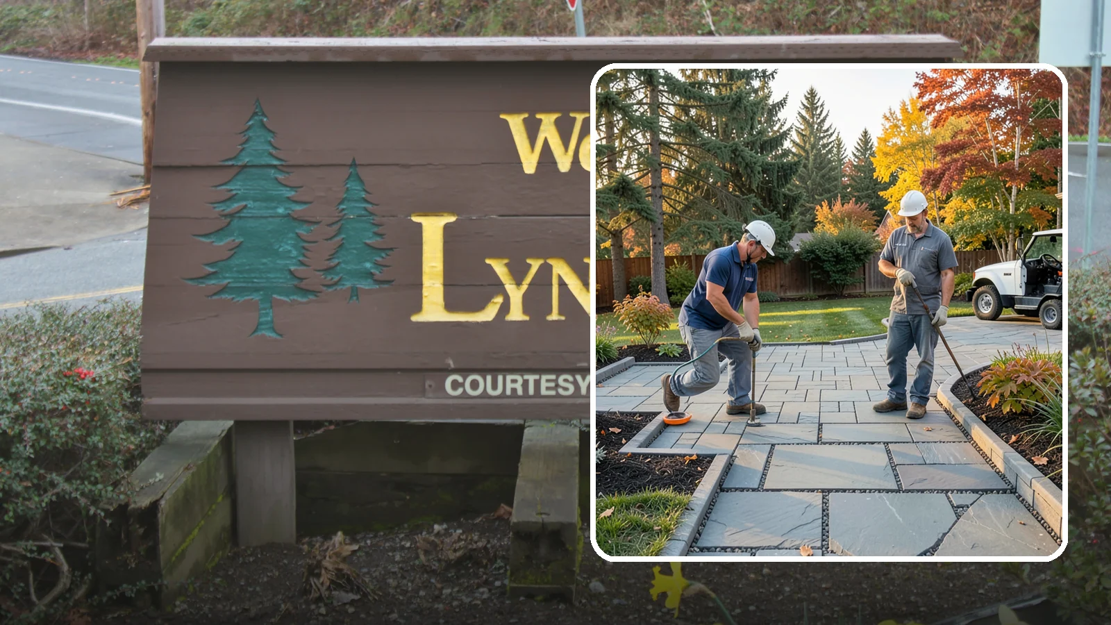 Permeable Paver Installation in Lynnwood, Snohomish County, WA - Permeable pavers with open-graded joints that let stormwater infiltrate on site, meeting Puget Sound drainage codes while...
