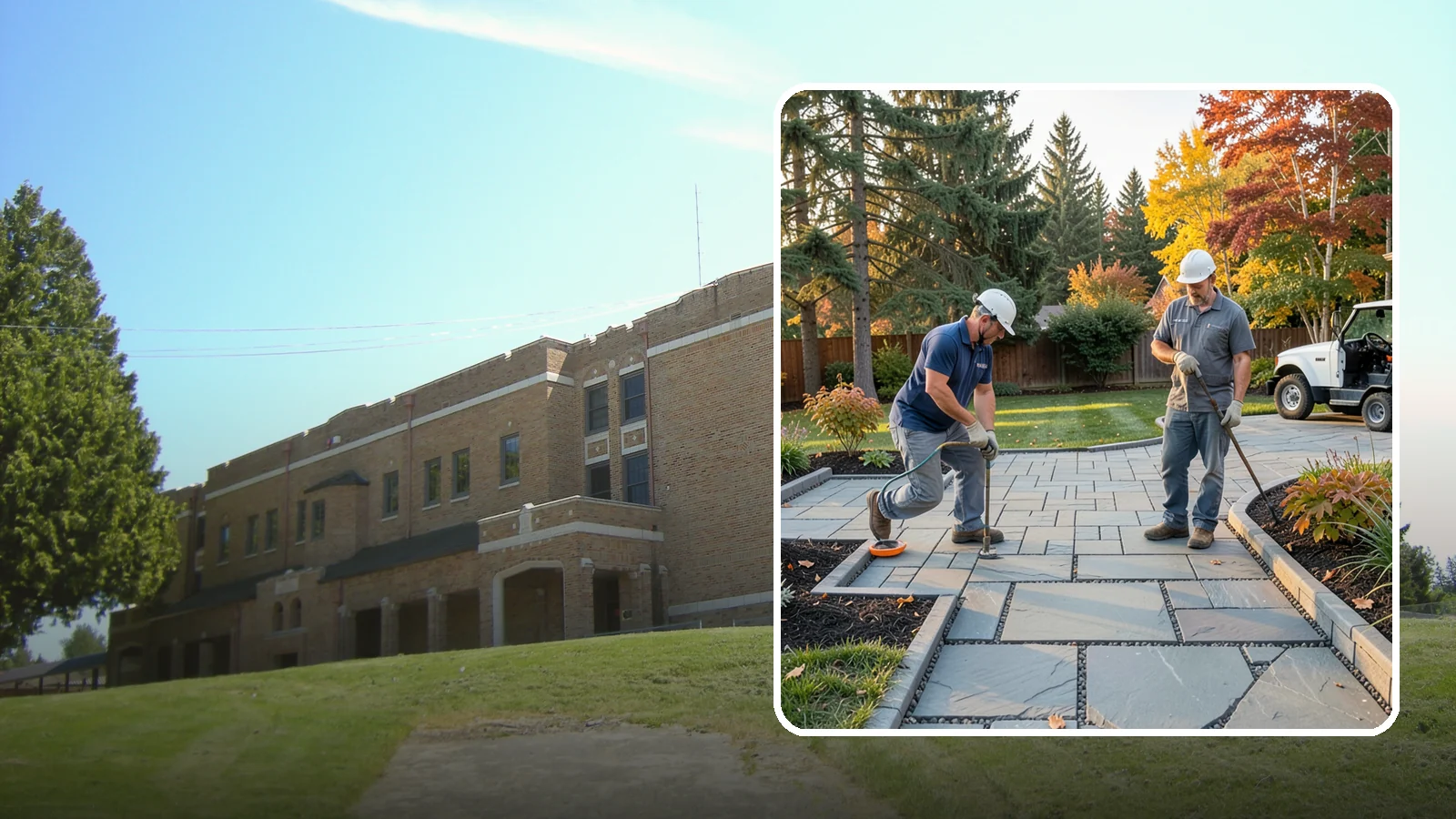 Permeable Paver Installation in Maple Valley, King County, WA - Permeable pavers with open-graded joints that let stormwater infiltrate on site, meeting Puget Sound drainage codes while...