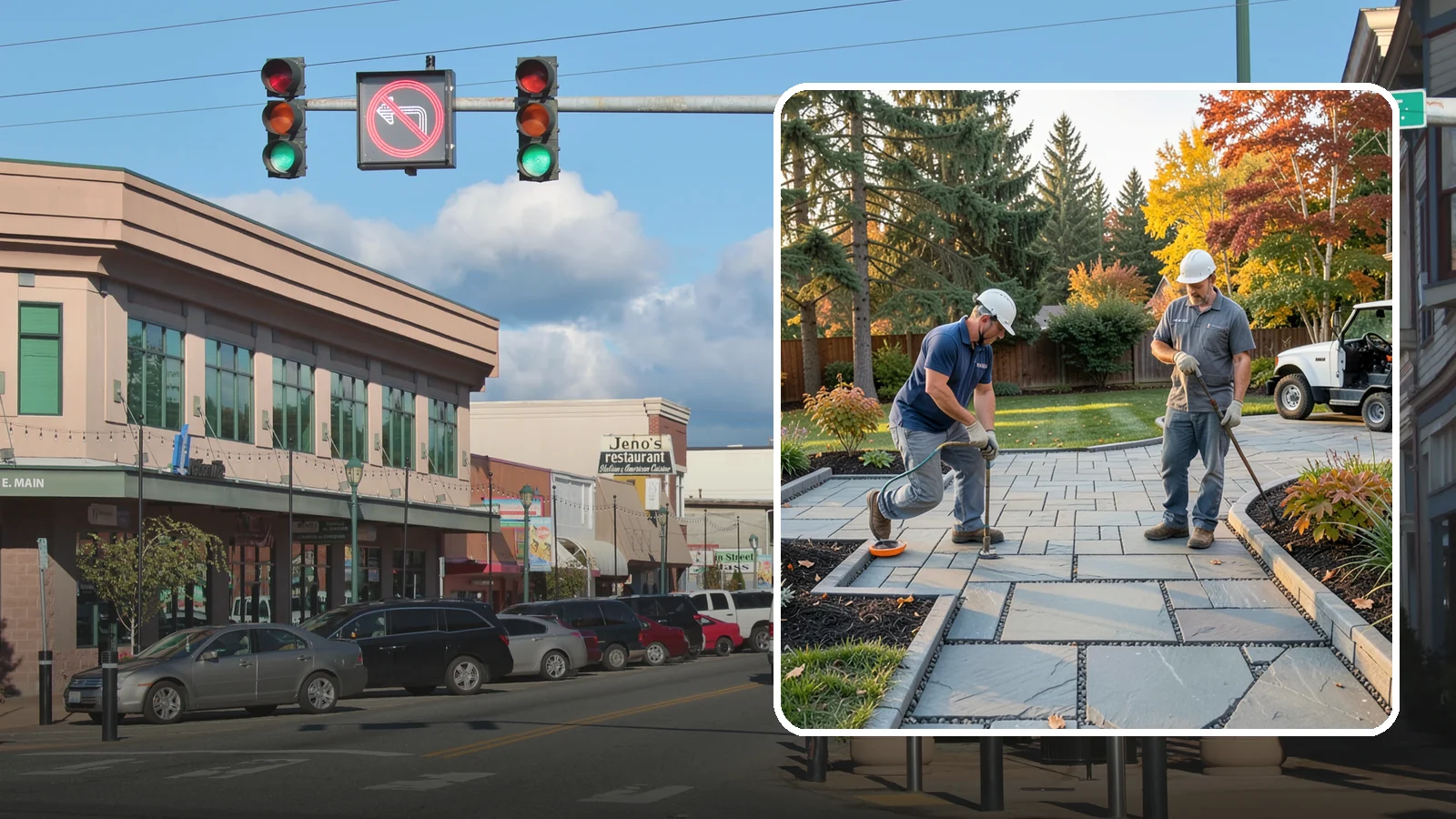 Permeable Paver Installation in Monroe, Snohomish County, WA - Permeable pavers with open-graded joints that let stormwater infiltrate on site, meeting Puget Sound drainage codes while...