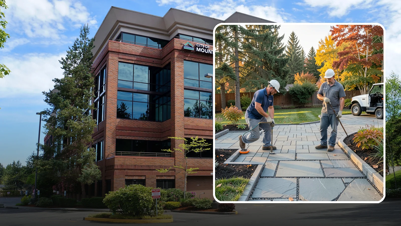 Permeable Paver Installation in Mountlake Terrace, Snohomish County, WA - Permeable pavers with open-graded joints that let stormwater infiltrate on site, meeting Puget Sound drainage codes while...