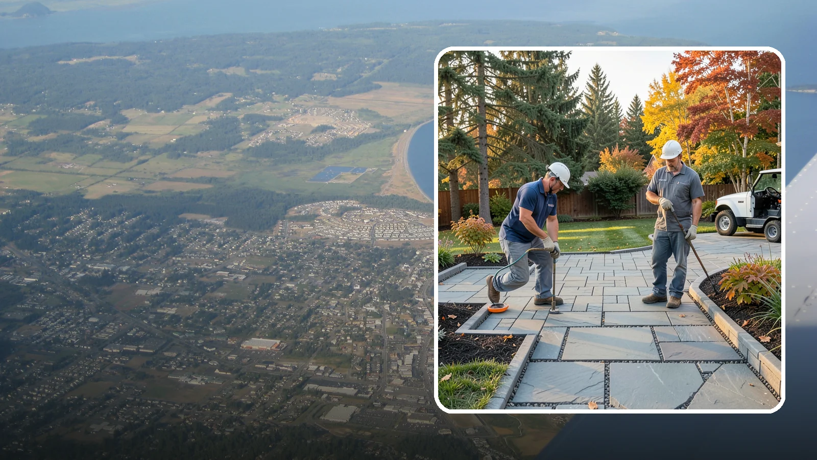 Permeable Paver Installation in Oak Harbor, Island County, WA - Permeable pavers with open-graded joints that let stormwater infiltrate on site, meeting Puget Sound drainage codes while...