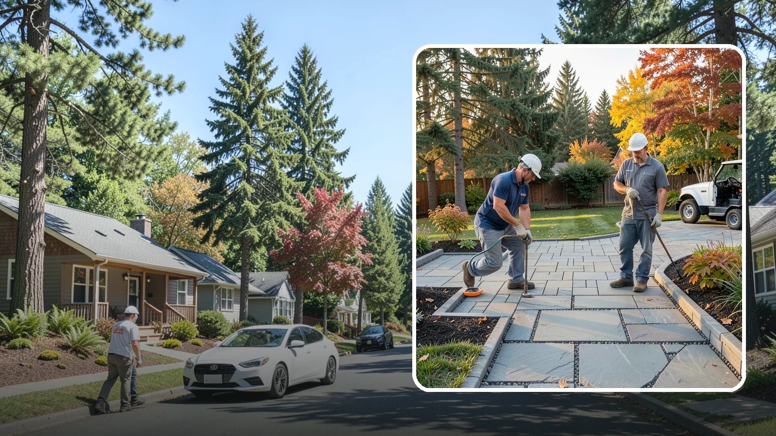 Permeable Paver Installation in Orting, Pierce County, WA - Permeable pavers with open-graded joints that let stormwater infiltrate on site, meeting Puget Sound drainage codes while...